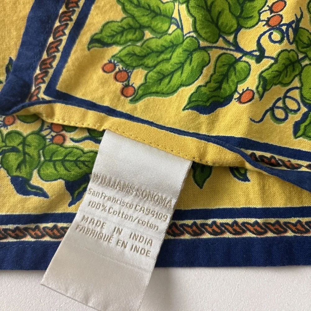 Williams Sonoma Provence French Country Placemats & Cloth Napkins Yellow Floral